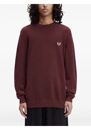 Fred Perry textured logo sweater