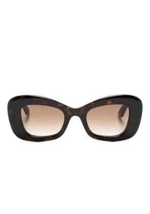 Alexander McQueen Eyewear cat-eye frame sunglasses - Brown