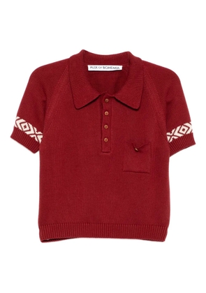 Alix of Bohemia cotton polo top - Red