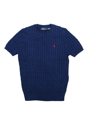 Polo Ralph Lauren cable-knit short-sleeve top - Blue