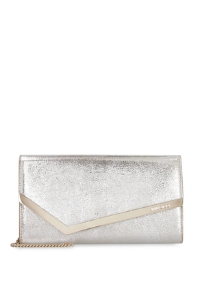 Jimmy Choo Emmie leather clutch bag - Metallic