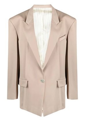 The Attico Glen oversized single-breasted blazer - Brown
