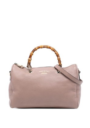 Gucci Pre-Owned 2016-2025 Medium Calfskin Bamboo Shopper Boston Bag satchel - Pink