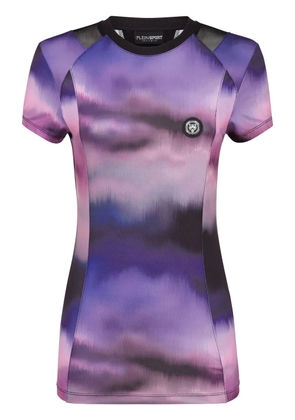Plein Sport tie-dye pattern short-sleeved T-shirt - Purple