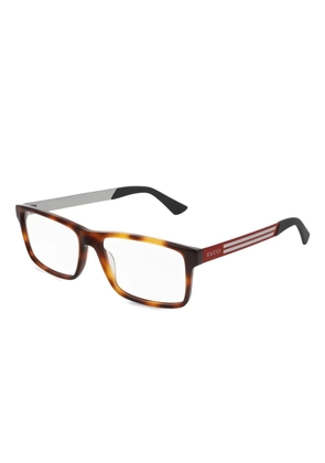 Gucci Eyewear havana transparent frames - Red