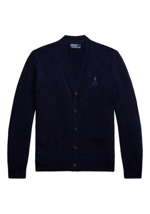 Polo Ralph Lauren logo-embroidered wool cardigan - Blue