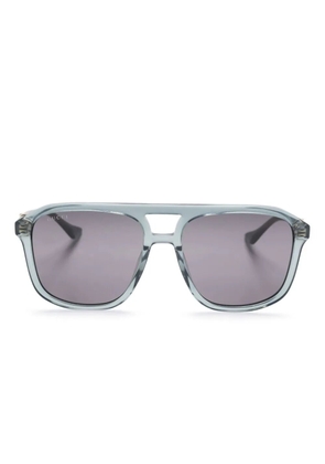Gucci Eyewear printed pilot-frame sunglasses - Green
