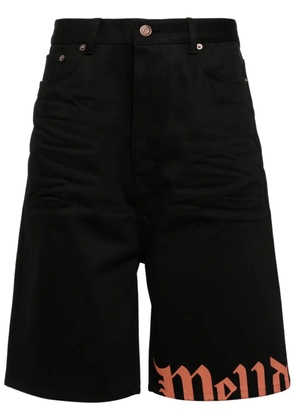 We11done logo-print bermuda shorts - Black