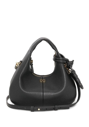 GANNI mini textured leather tote bag - Black