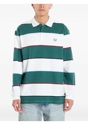 Fred Perry striped long-sleeve polo shirt - Green