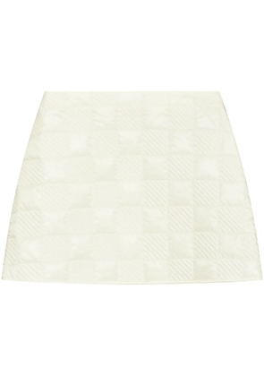 Moncler logo-patch quilted mini skirt - White