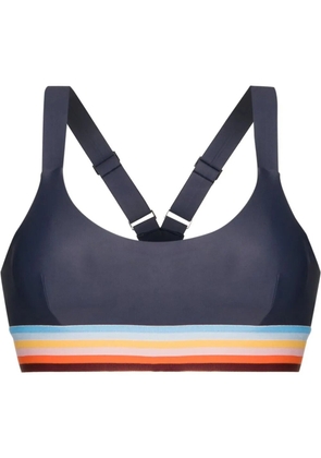 The Upside rainbow-stripe sports bra - Blue