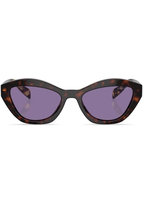 Prada Eyewear tortoiseshell-effect cat-eye sunglasses - Green