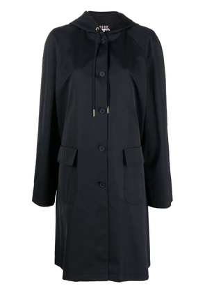 Thom Browne single-breasted hooded parka - Blue