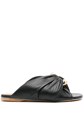 JW Anderson Corner leather flats - Black