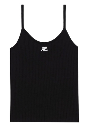 Courrèges Reedition ribbed tank top - Black