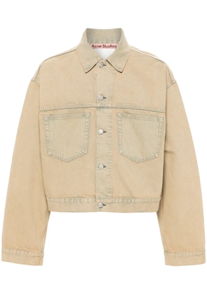 Acne Studios patch-pockets denim jacket - Neutrals