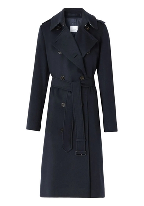 Burberry Kensington cashmere trench coat - Blue