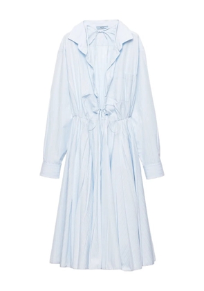 Prada V-neck long-sleeve midi dress - Blue