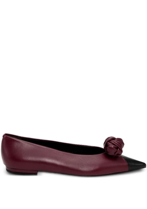 ROTATE BIRGER CHRISTENSEN knot-appliqué ballet flats - Red