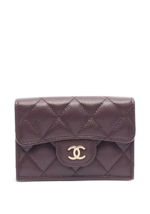 CHANEL Pre-Owned 2021 flap quilted wallet - Red
