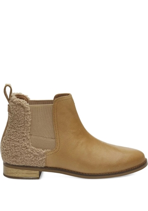 Toms Ella 'beige' shearling-panel chelsea boots - Brown