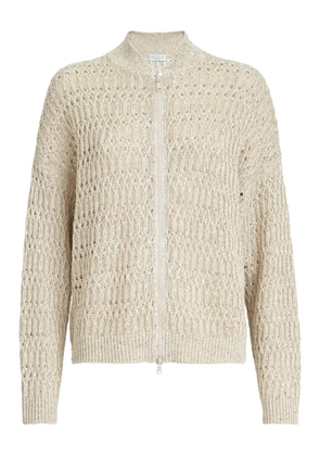 Brunello Cucinelli zip-up cardigan - Neutrals