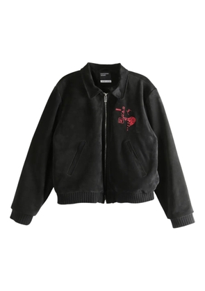 Enfants Riches Déprimés Constructivist suede jacket - Black