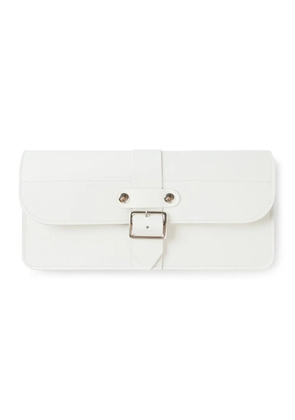 Comme Des Garçons Wallet buckled leather wallet - White