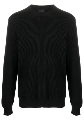 Roberto Collina crew-neck ribbed-knit jumper - Black