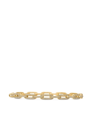 David Yurman 18kt yellow gold Stax Chain Link diamond bracelet (4mm)
