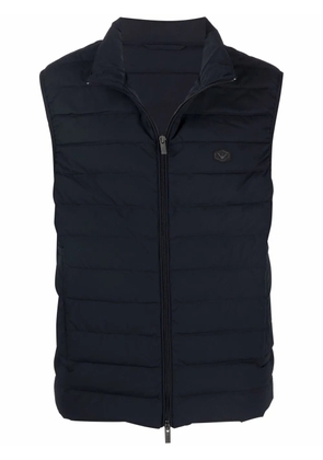 Emporio Armani zip-up sleeveless down gilet - Blue
