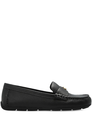Coach logo-detail leather loafers - Black