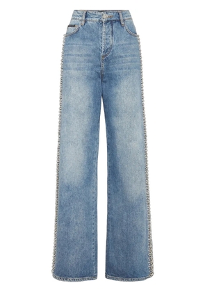 Philipp Plein crystal-embellished jeans - Blue