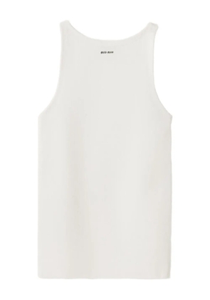 Miu Miu logo tank tank top - White