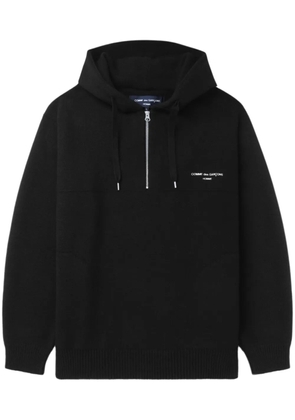 Comme des Garçons Homme logo-embroidered hoodie - Black