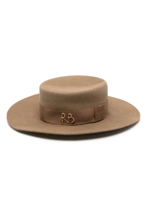 Ruslan Baginskiy Canotier wool-felt hat - Brown