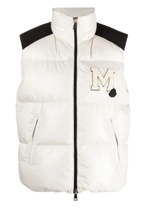 Moncler logo-patch padded gilet - White