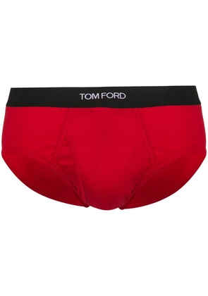 TOM FORD classic logo waistband briefs - Red