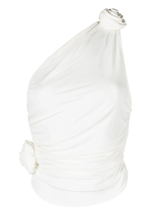 Magda Butrym draped one-shoulder top - White