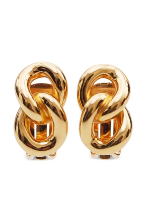 Christian Dior Pre-Owned 1990s linked clip-on earrings - Gold