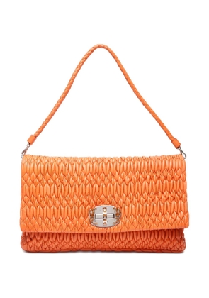 Miu Miu Pre-Owned 2010-2020 logo-lettering shoulder bag - Orange