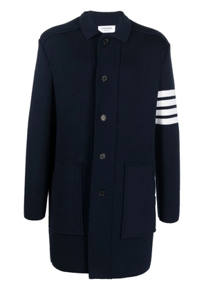 Thom Browne 4-Bar knitted longline cardigan - Blue