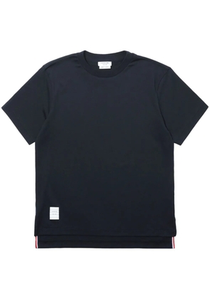 Thom Browne Slide Slits Relaxed Navy Tee - Blue