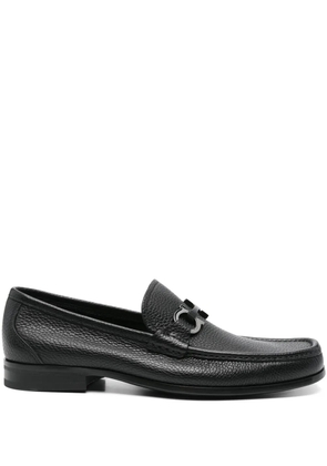 Ferragamo leather loafers - Black