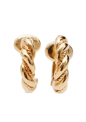 Christian Dior Pre-Owned twist hoop clip-on earrings - Gold