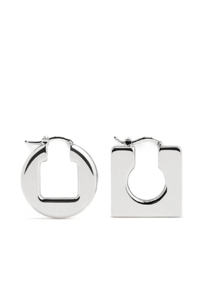 Jacquemus Les boucles Rond Carré earrings - Silver