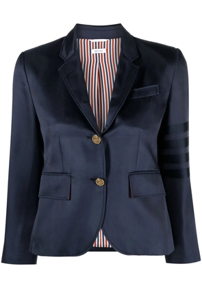 Thom Browne 4-Bar single-breasted silk blazer - Blue