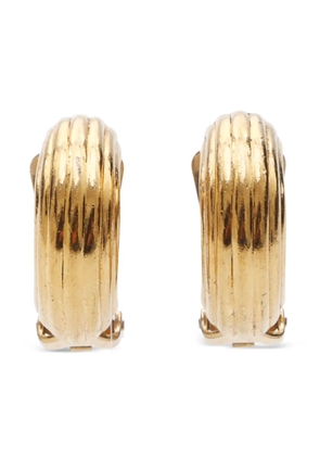Christian Dior Pre-Owned 1990s half-hoop clip-on earrings - Gold