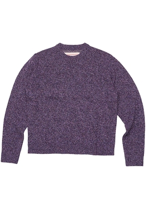 Stockholm Surfboard Club logo-intarsia jumper - Purple